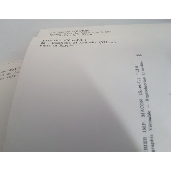 French Monuments Art Vintage 21 Postcards Black & White Photographie Veritable - Picture 11 of 15